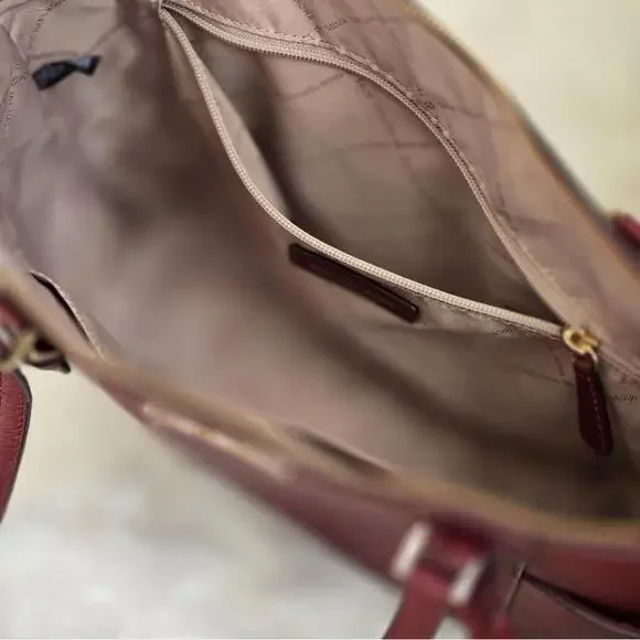 Michael Kors Charlotte Large Saffiano Leather Top-Zip Tote - Picture 6 of 7